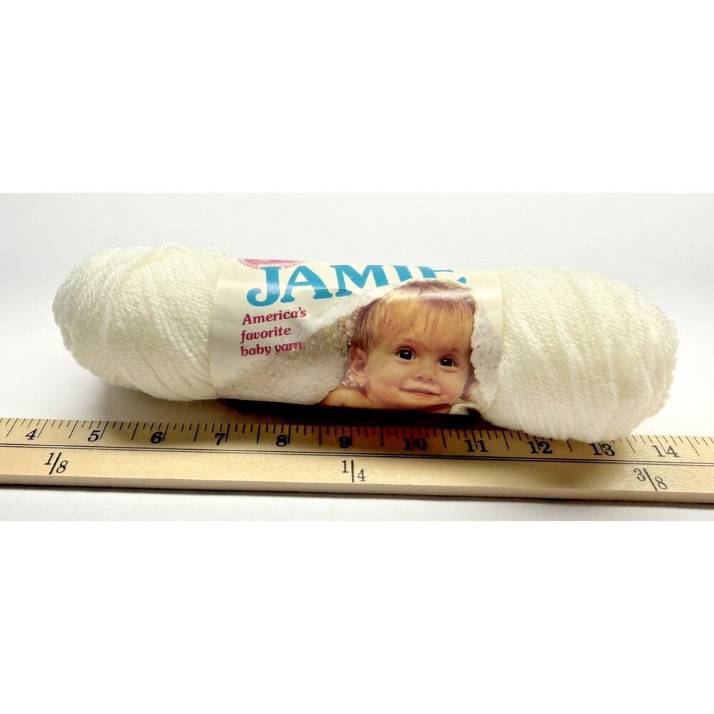 Jamie Baby Yarn White 200 3 Ply Soft Acrylic Knitting Crochet Baby Yarn Skein